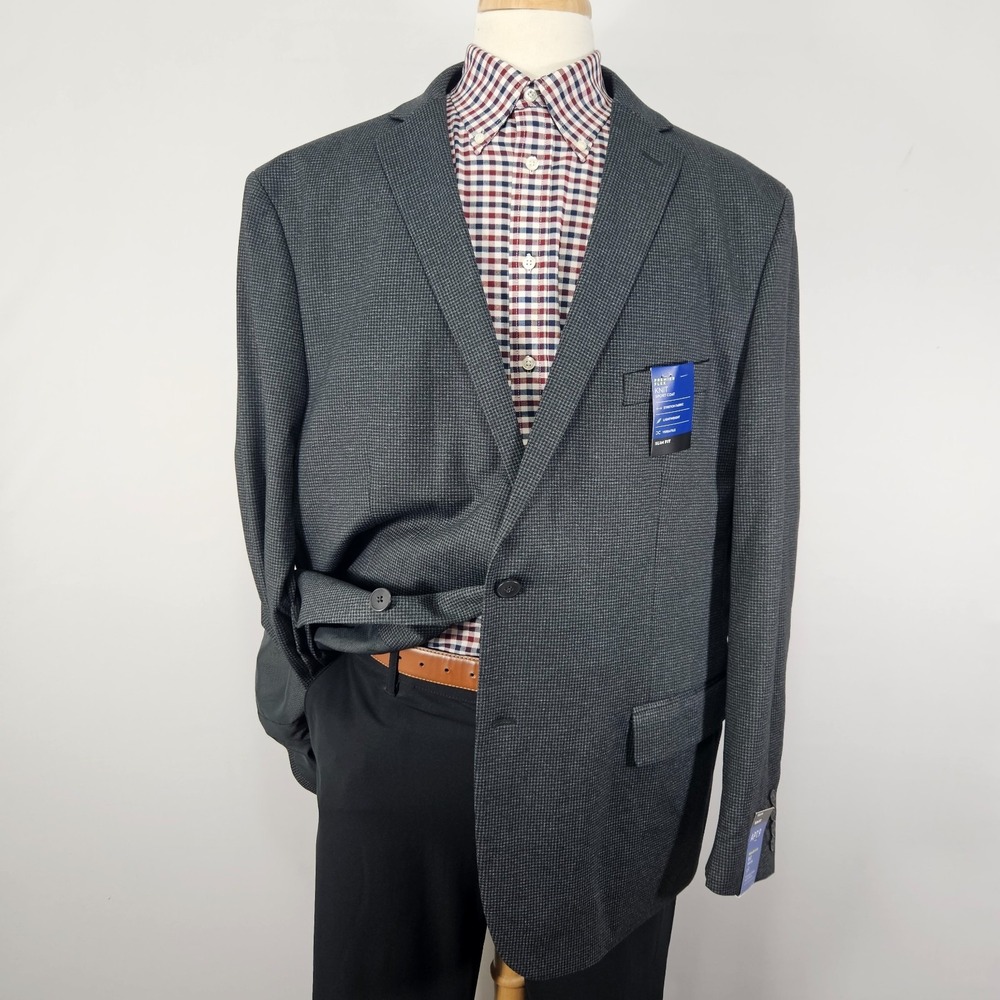APT.9 Men's Sport Coat Blazer Two Button Gray Unstructured Slim Fit 52R SLIM New